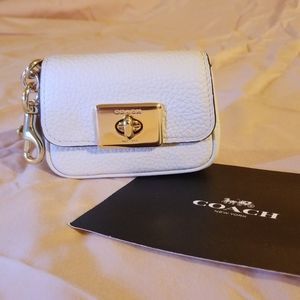 COACH Turnlock Mini Bag Charm Coin Purse